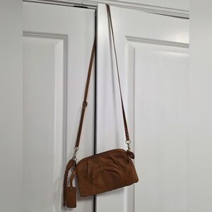 Cute Little Monserat De Lucca Tan Leather Crossbody Purse